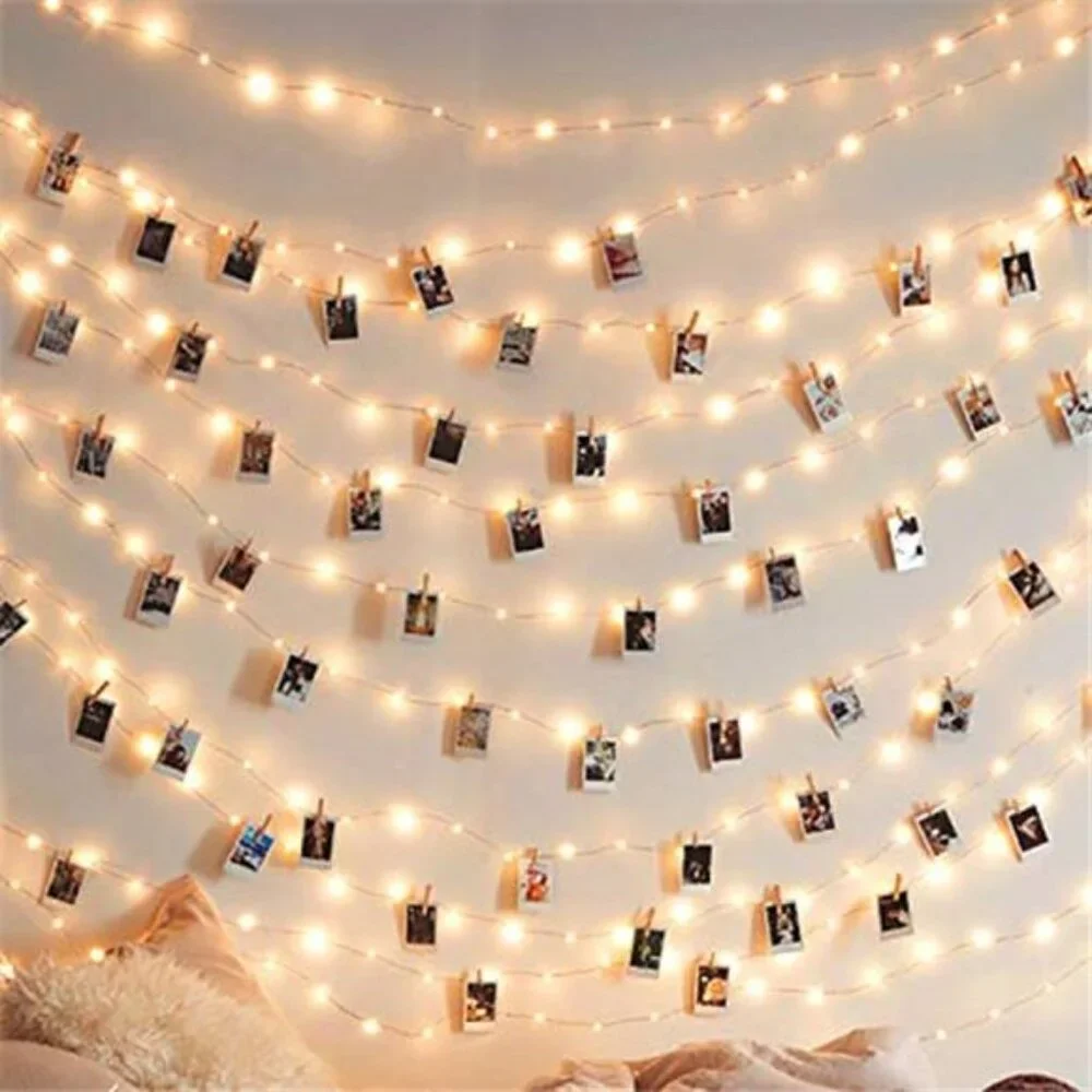 Photo Clip String Lights 17Ft 50 LED Fairy Lights Bedroom Dorm Decor